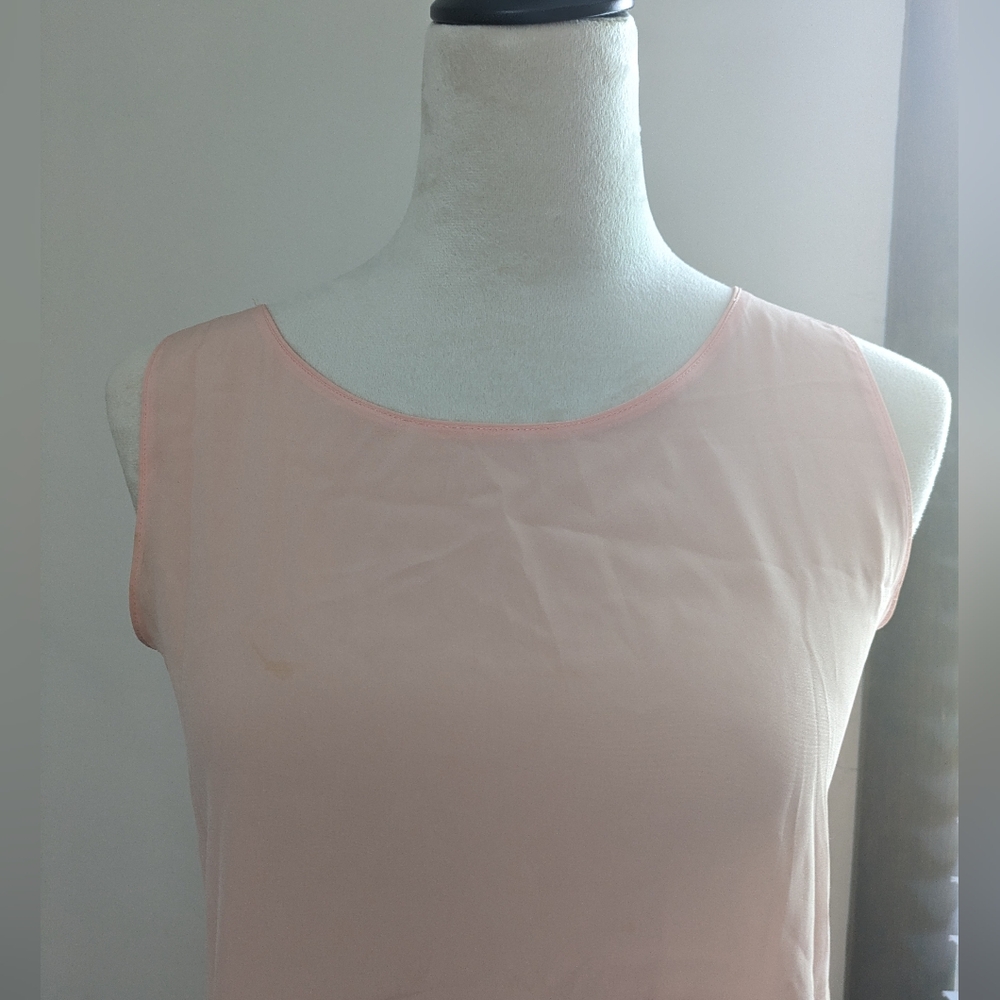Light peach color silk top size 2